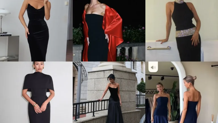 20 Black Tie Dresses With Beautiful Necklines, Bows and Sparkle
