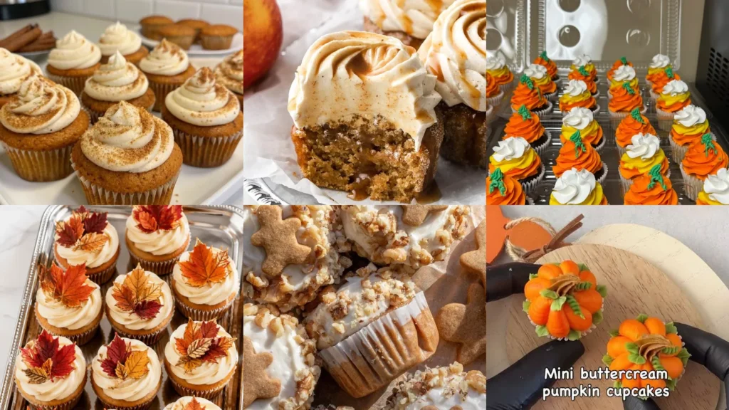 20 Fall Cupcakes With Pretty Swirls, Pumpkins and Autumn Details