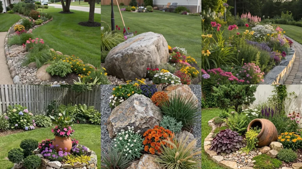 20 Flower Bed Ideas With Rocks for Pretty Borders and Garden Corners