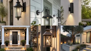 20 Front Entrance Outdoor Lighting Ideas With Lanterns, Pendants and Pretty Path Lights