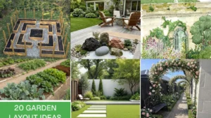 20 Garden Design Plans With Pretty Paths, Flower Beds and Seating Spots