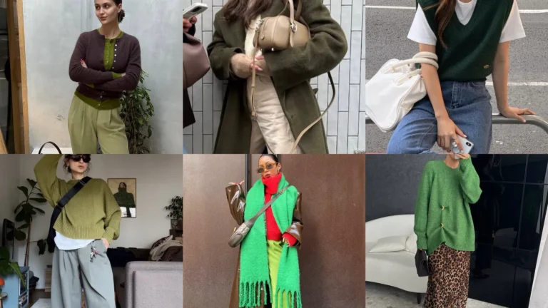 20 Green Outfit Combination Ideas With Neutrals, Brights and Gold