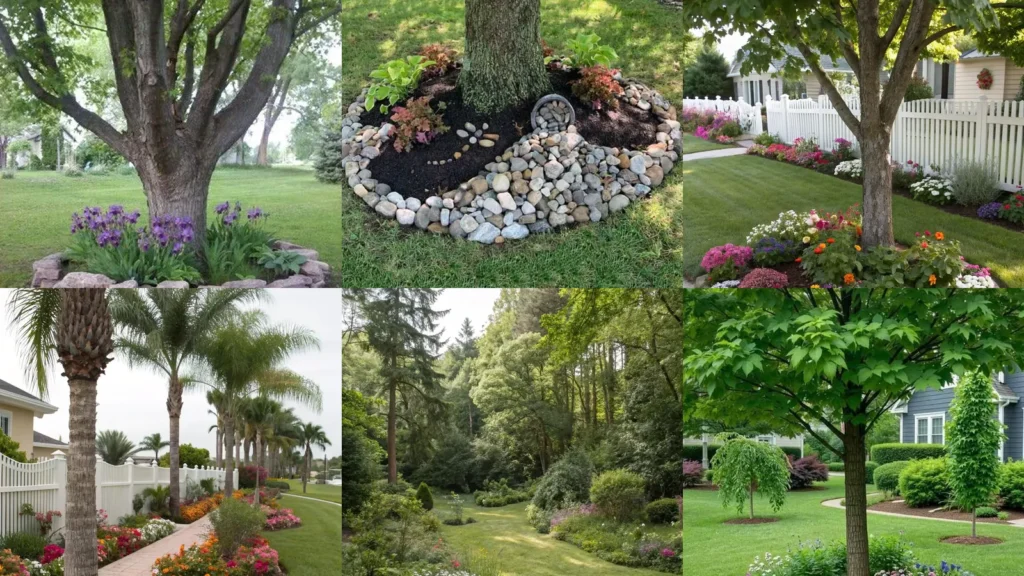 20 Landscaping Around Trees Ideas With Flowers, Greenery and Pretty Borders
