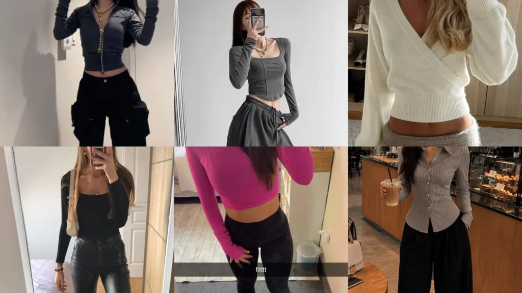 20 Long Sleeve Crop Top Outfits and Layered Looks to Try