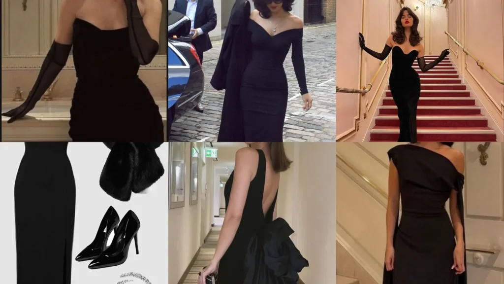 20 Old Hollywood Glamour Black Dress Ideas With Gorgeous Details
