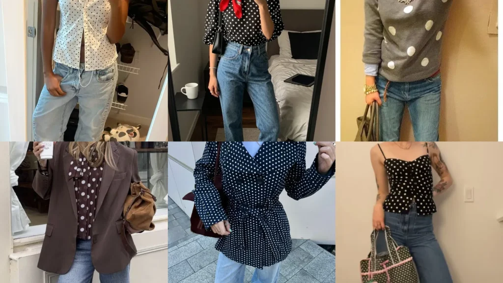 20 Polka Dot Shirt Outfits and More Spotted Looks to Try