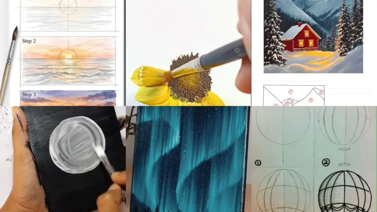 20 Painting Ideas and Visual Studies for Step by Step Painting for Beginners