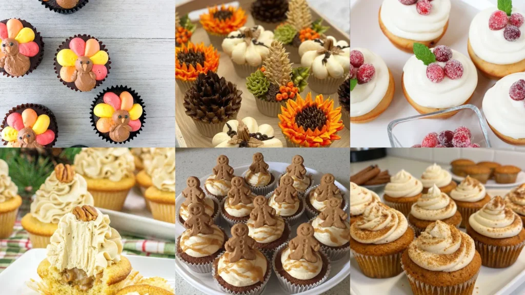20 Thanksgiving Cupcakes With Cute Turkeys, Pumpkins and Fall Details